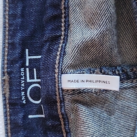 LOFT by Anne Klein mid rise dark wash curvy straight jeans womens size 4 - Picture 6 of 8